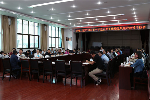 公司召開2018年上半年黨支部工作暨黨風廉政建設考核會