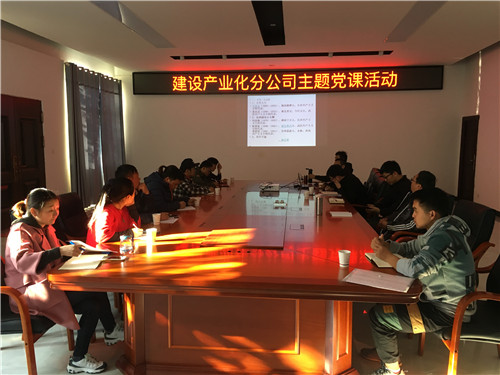 擁抱新時(shí)代 奮進(jìn)新征程—公司領(lǐng)導(dǎo)到建設(shè)產(chǎn)業(yè)化分公司黨支部講黨課