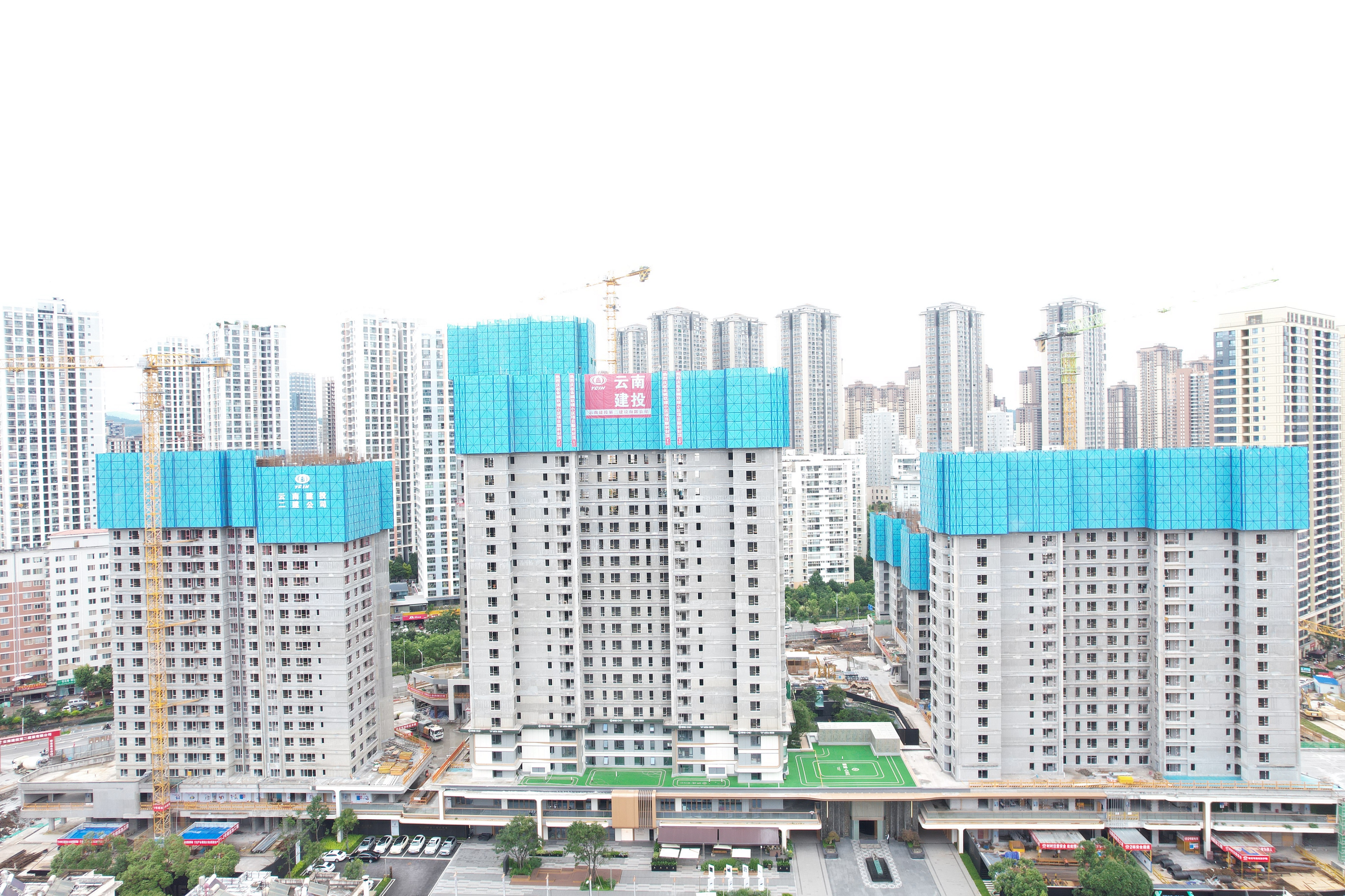凝心聚力筑精品！金樾玖璋小區(qū)建設項目首棟封頂